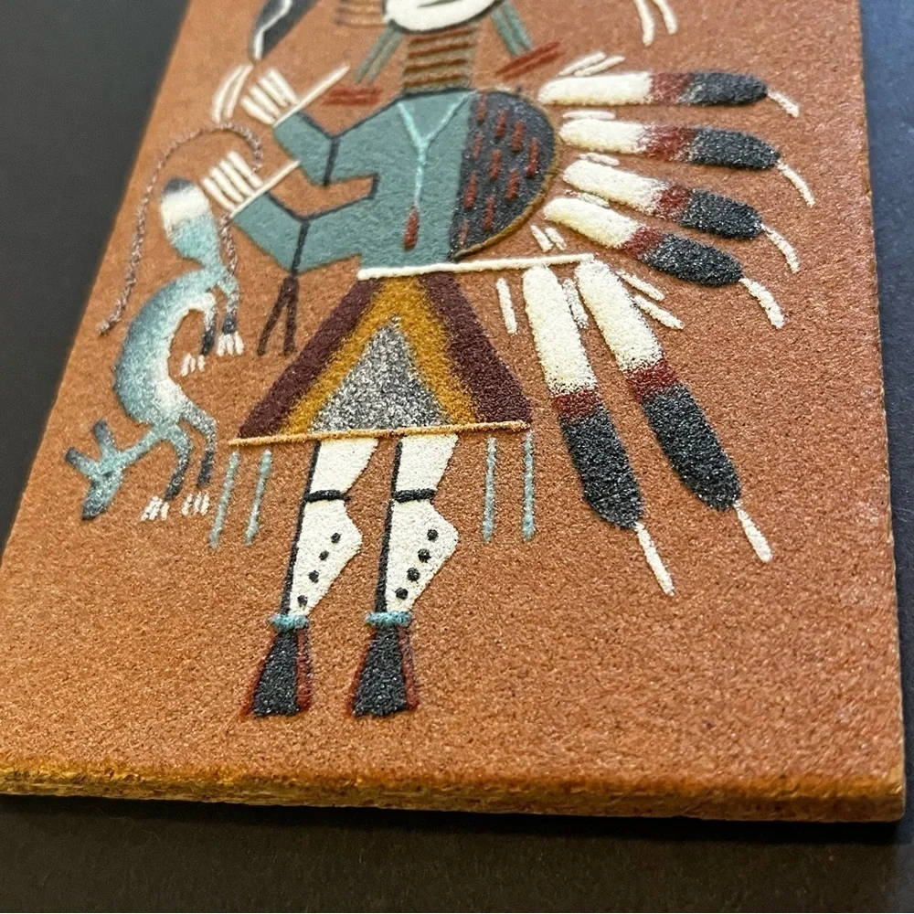 Navajo Sand Painting Hunchback Yei Native American Harvest Abundance Healing